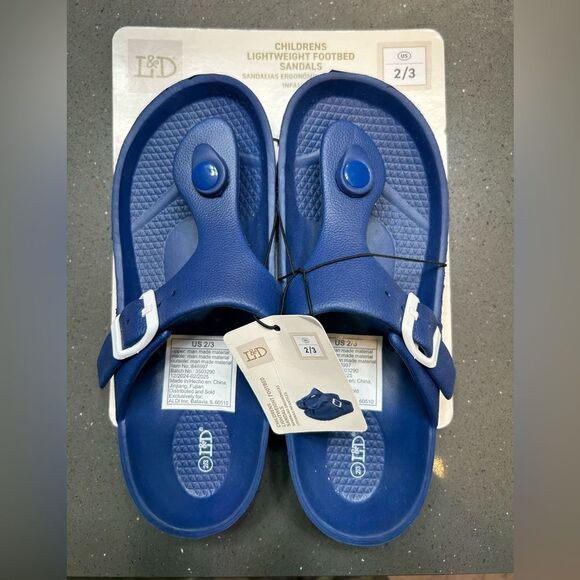 Lily & Dan Children's Blue Sandals - Picture 2 of 4